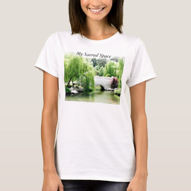 Long Sleeve Yoga T-Shirt, My Sacred Space T-Shirt (Front)
