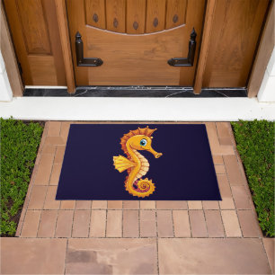 Long-snouted seahorse doormat