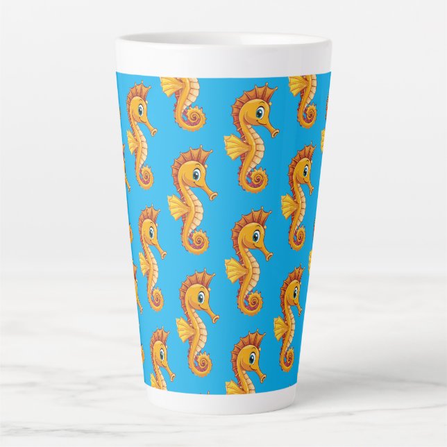 Long-snouted seahorse latte mug (Front)