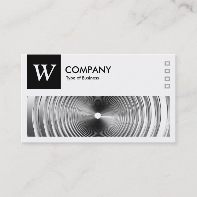 Long Spring B&W - Logo and Panel v2 - Black Business Card (Front)
