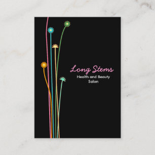 Long Stems - Black (chubby) Business Card