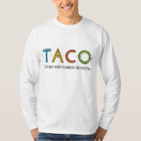 Long T-shirt de base de TACO de douille, blanc