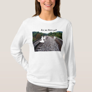 Long T-shirt de douille de dames - fantômes sur l