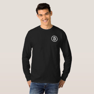Long T-shirt de la douille des BITCOIN-Hommes