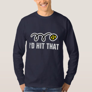 Long T-shirt de tennis de douille avec la citation