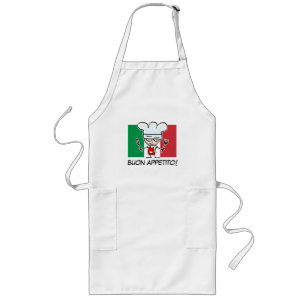 Long Tablier de BBQ de chef italien avec drapeau de l'I