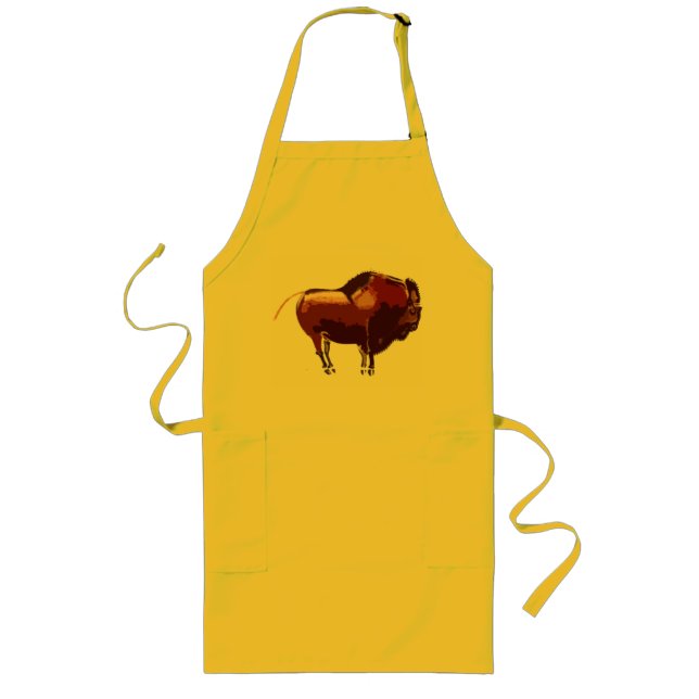 Long tablier de bison peint (Devant)