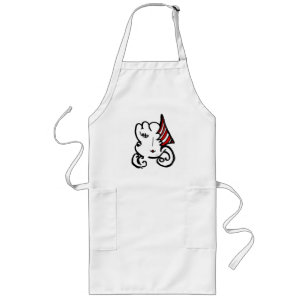 Long tablier de chefs avec le visage de symiegirl