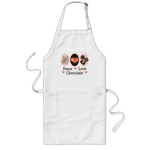 Long Tablier de chocolat d'amour de paix