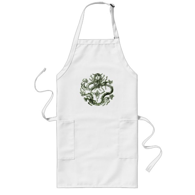 Long Tablier de dragon vert (Devant)