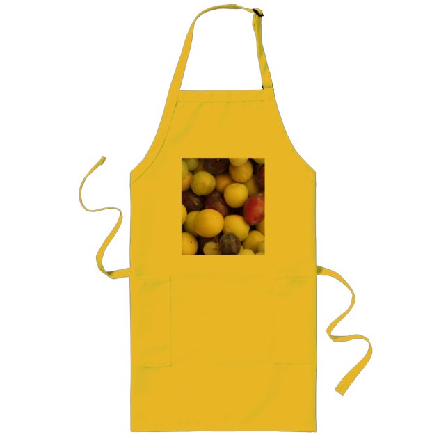 Long Tablier de Fruits d'automne - Or (Devant)