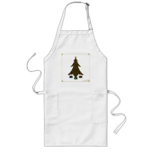 Long Tablier de Noël incliné