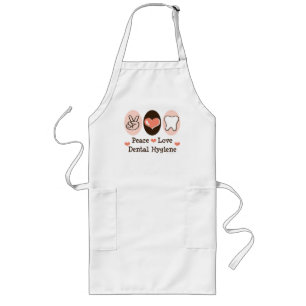 Long Tablier dentaire d'hygiène d'amour de paix