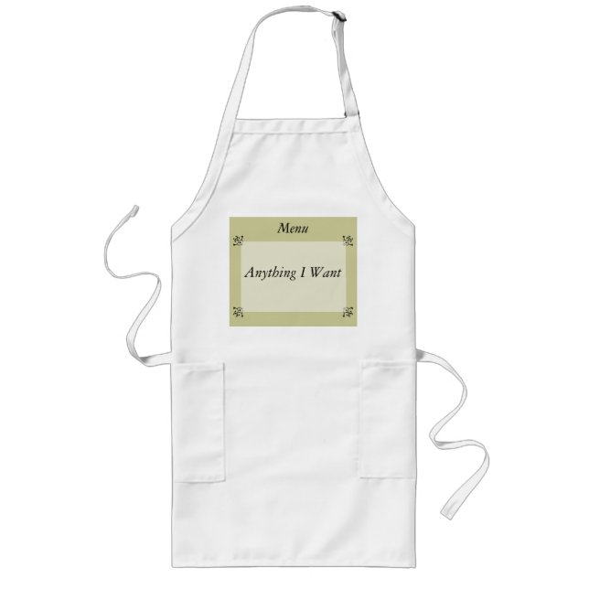Long Tablier - Menu Personnalisable (Devant)