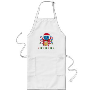 Long Tablier Octopus de Noël