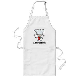 Long Tablier personnalisable pour hommes avec image de