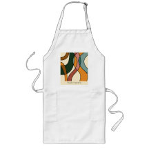Tablier personnalisé avec nom de famille abstrait