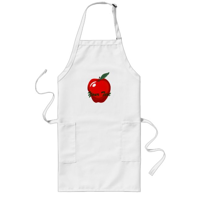 Long Tablier rouge Apple (Devant)
