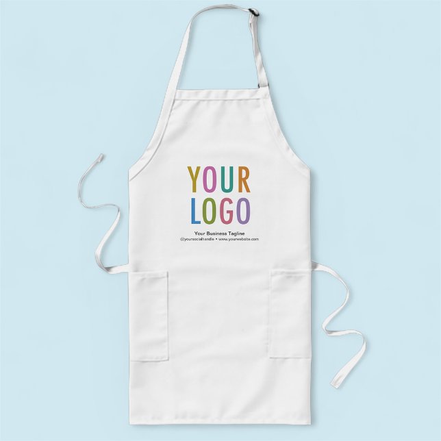 Long tablier Uniforme Custom Company Logo Promotio (MISOOK White Apron with Logo)