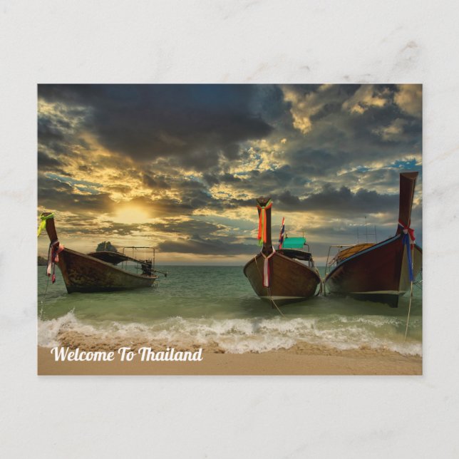 Long Tail Boat of Thailand Postcard (Front)
