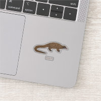Long-tailed pangolin cartoon illustration