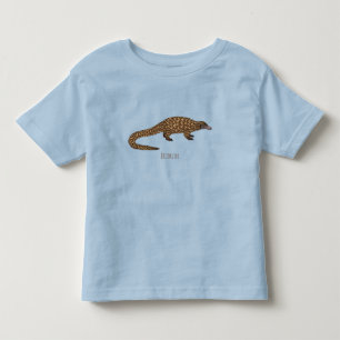 Long-tailed pangolin cartoon illustration toddler t-shirt