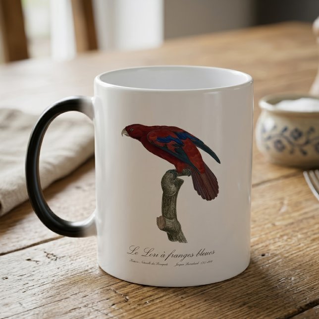 Long-Tailed Red Lory, Trichoglossus borneus Magic Mug (Long-Tailed Red Lory, Trichoglossus borneus. Color Morph Mug)