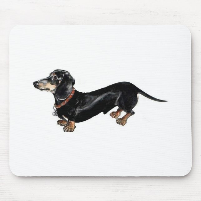 long tapis de souris de chien de teckel (Devant)