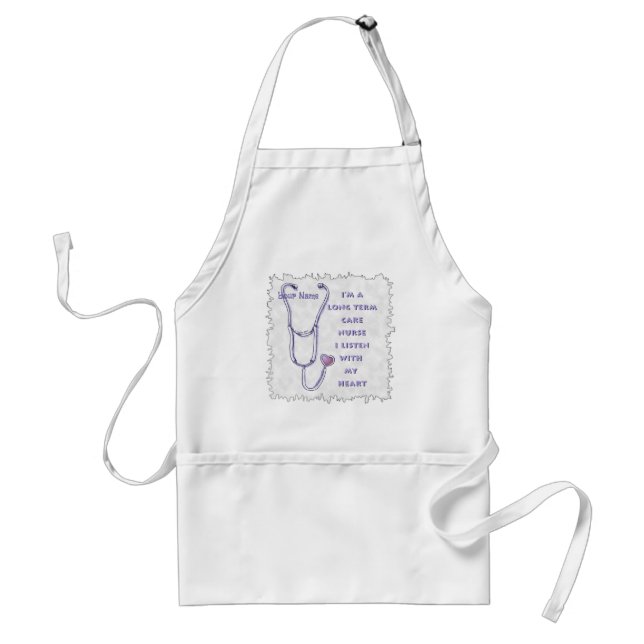 Long Term Care Nurse Stethoscope Standard Apron (Front)