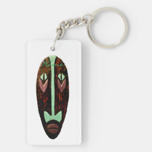 Long Tiki Mask Thunder_Cove Keychain