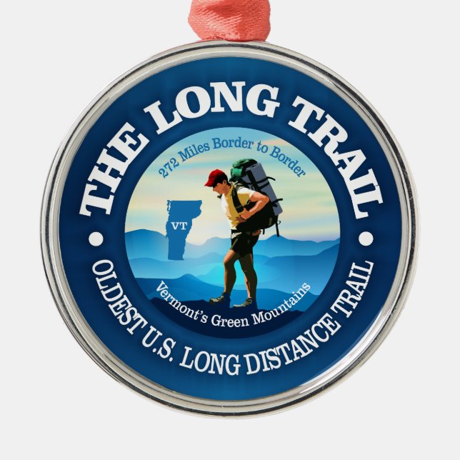 Long Trail (C) Metal Ornament (Front)