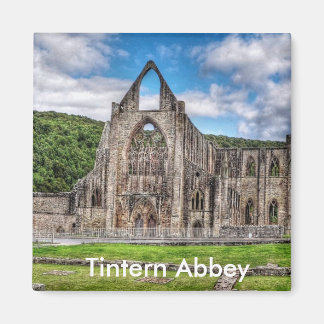 Long View of Ancient Tintern Abbey, Wales, UK Magnet
