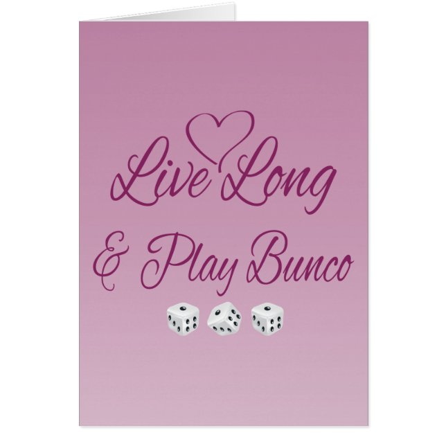 Long vivant et jeu Bunco (Devant)