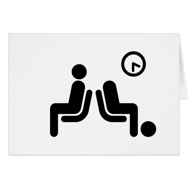 Long Wait Sign Greeting Cards (Front Horizontal)
