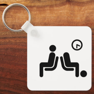 Long Wait Sign Keychain