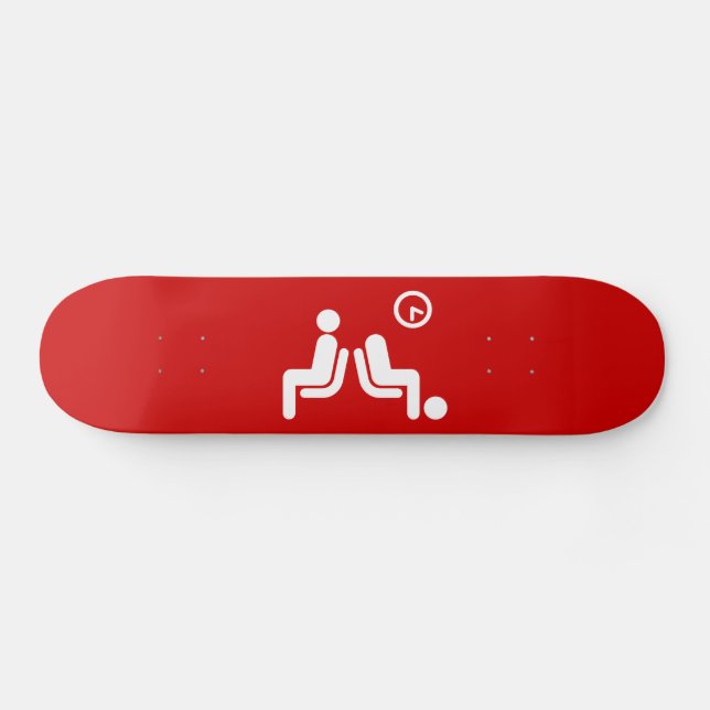 Long Wait Sign Skateboard (Horz)