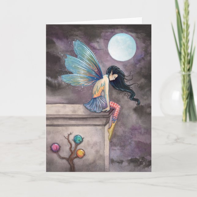 Long Way Down Fairy Greeting Card (Front)