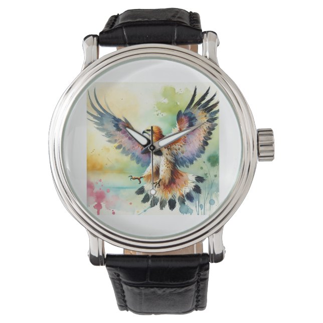 Long winged eagle 171024AREF129 - Watercolor Watch (Front)