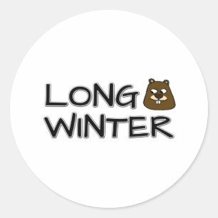 Long winter classic round sticker