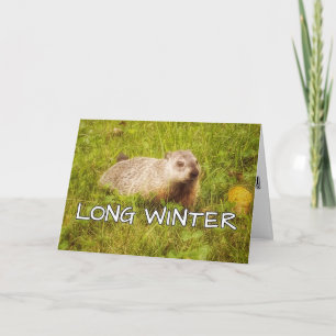 Long winter greeting card