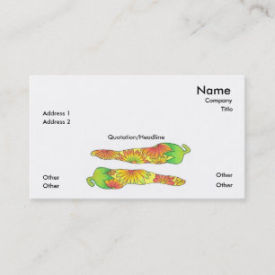 Long Yellow Peppers Business Card Template