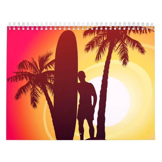 Longboard and palms calendar (Cover)
