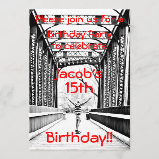Longboard Birthday Party Invitation