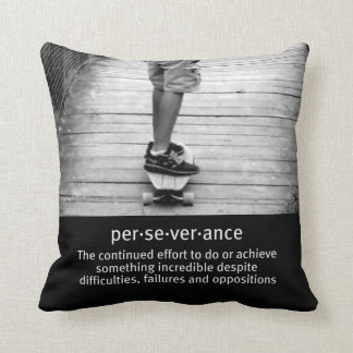 Longboard Perseverance Throw Pillow