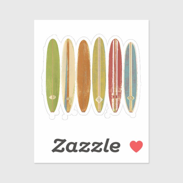 Longboard Surfboards Vintage Retro Style Surfing (Sheet)