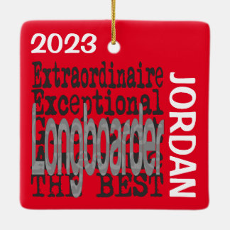 Longboarder Extraordinaire CUSTOM Ceramic Ornament