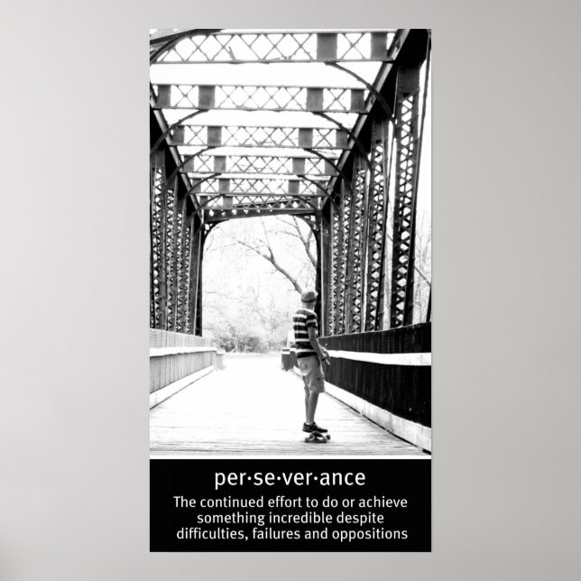 Longboarding Perseverance Poster (Front)