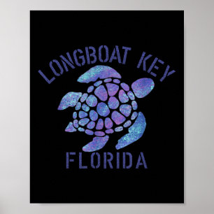 Longboat Key, Fl Beach Design _ Tribal Turtle Gift Poster