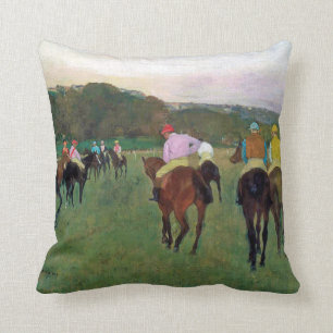 Longchamp Race Horse, Edgar Degas Throw Pillow