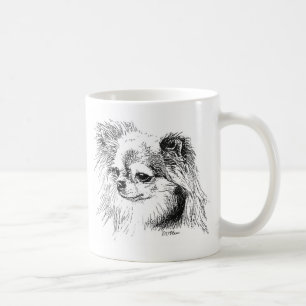 Longcoat chihuahua coffee mug